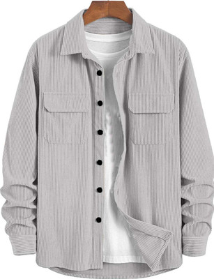 DENEEJA Men Solid Casual Grey Shirt