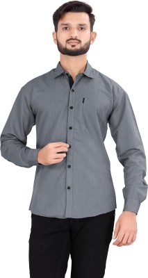 RAHUL LOOK Men Solid Casual Grey Shirt