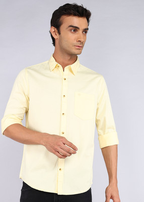 WROGN Men Solid Casual Yellow Shirt