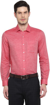 TURTLE Men Self Design Formal Pink Shirt