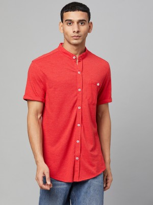 Club York Men Solid Casual Red Shirt