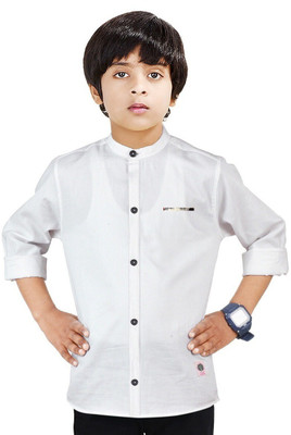 MADE IN THE SHADE Boys Solid Casual White Shirt