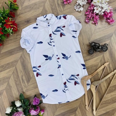 SpareMe Men Printed Casual White, Black Shirt