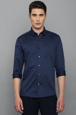 LOUIS PHILIPPE Men Printed Casual Dark Blue Shirt
