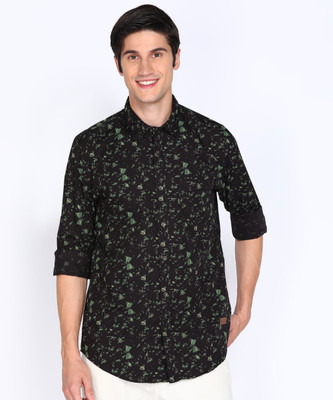 PETER ENGLAND Men Printed Casual Black Shirt