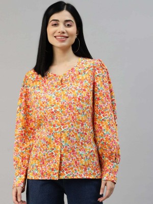 PLUSS Women Printed Casual Multicolor Shirt