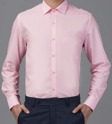 bbrother Men Checkered Casual Pink Shirt