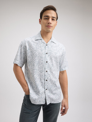 Pepe Jeans Men Printed Casual White Shirt