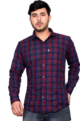 Gudiya Trend Men Checkered Casual Red Shirt