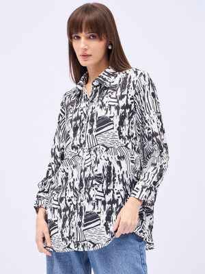 Dressberry Women Dyed/Ombre Casual White Shirt