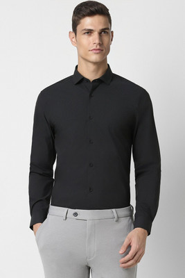 PETER ENGLAND Men Solid Formal Black Shirt