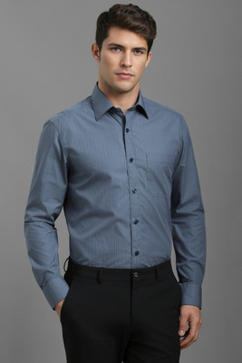 LOUIS PHILIPPE Men Striped Formal Dark Blue Shirt