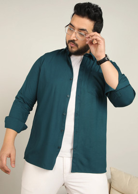 METRONAUT PLUS Men Solid Casual Light Green Shirt