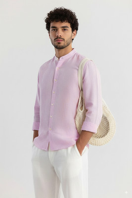 Dhakre fashion Men Checkered Casual Pink Shirt