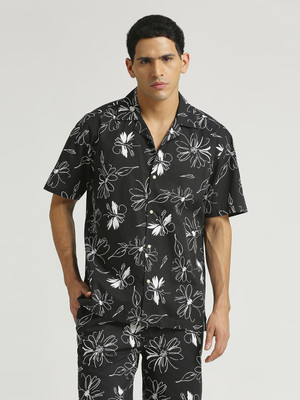 Pepe Jeans Men Printed Casual Black, White Shirt