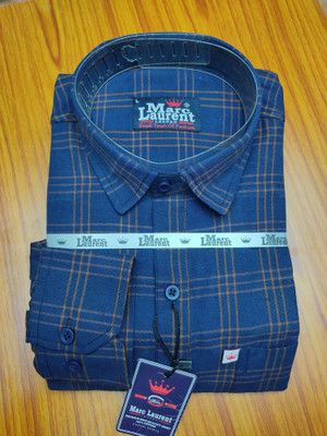 VK WINTER WEAR Men Checkered Casual Blue Shirt
