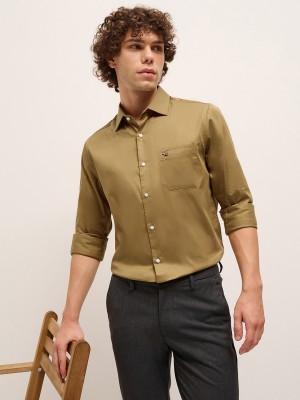 THE BEAR HOUSE Men Solid Formal Gold Shirt