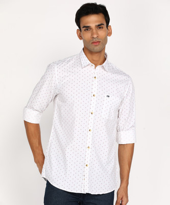 PETER ENGLAND Men Printed Casual White Shirt