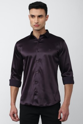 VAN HEUSEN Men Solid Casual Purple Shirt