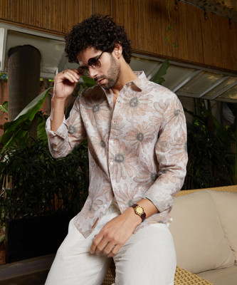 CAMPUS SUTRA Men Printed Casual Brown Shirt