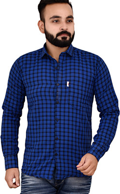 Trending Ayansh Men Solid Casual Blue Shirt