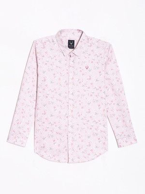 Allen Solly Junior Boys Printed Casual Pink Shirt