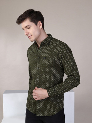 The Indian Garage Co. Men Printed Casual Green Shirt