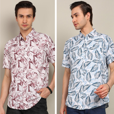 BLYNK Men Printed Casual Multicolor Shirt(Pack of 2)