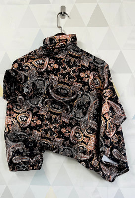 QUQZAKA Men Printed Casual Brown Shirt