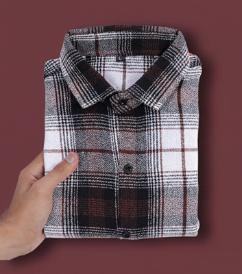 PROBIZ Men Solid, Striped, Checkered, Self Design Casual Multicolor Shirt
