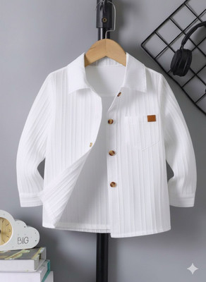 PRANIL ENTERPRISE Boys Floral Print Formal White Shirt