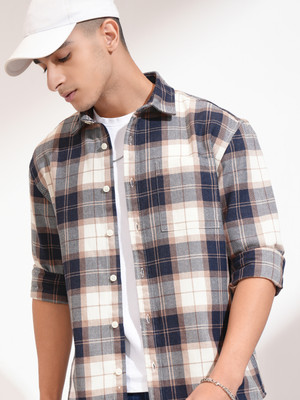 HIGHLANDER Men Checkered Casual Multicolor Shirt