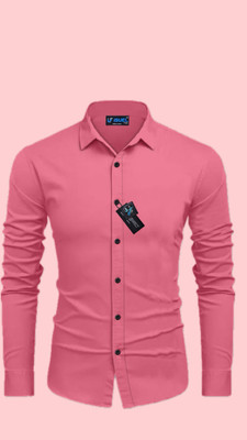 ALVIN ENTERPRISE Men Solid Casual Pink Shirt