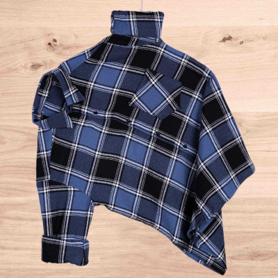 Japrin Creation Men Checkered Casual Blue, Black Shirt