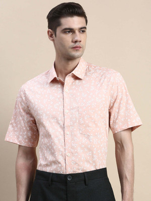 INVICTUS Men Printed Formal Pink Shirt