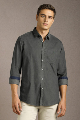 LOUIS PHILIPPE Men Solid Casual Grey Shirt