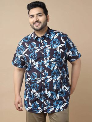 Sztori Men Printed Casual Purple Shirt