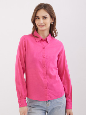 Spykar Women Solid Casual Red Shirt