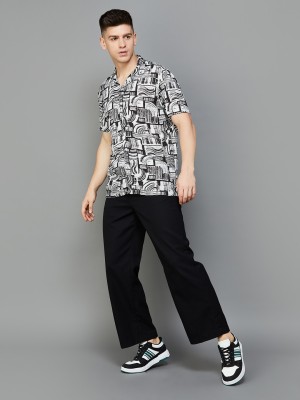 CODE by Lifestyle Men Printed Casual Black Shirt