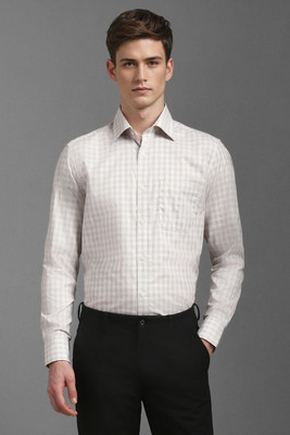 LOUIS PHILIPPE Men Checkered Formal White Shirt