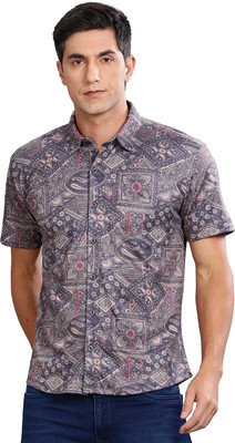 Bullmer Men Printed Casual Multicolor Shirt