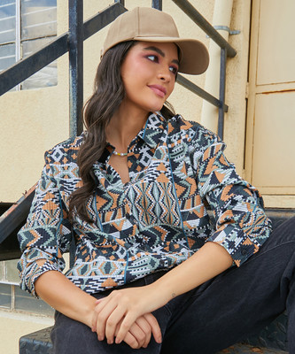 Pinacolada Women Floral Print Casual Multicolor Shirt