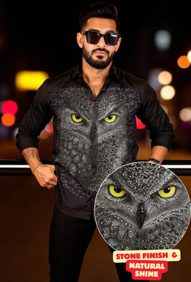 Plus91 Men Printed Party Multicolor Shirt