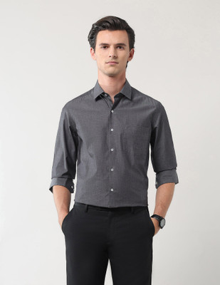 ARROW Men Solid Formal Grey Shirt