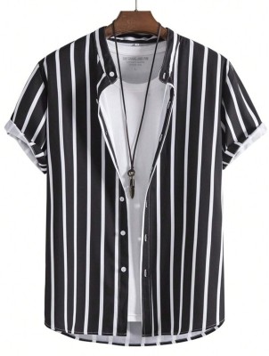 Hookstep Men Striped Casual Multicolor Shirt