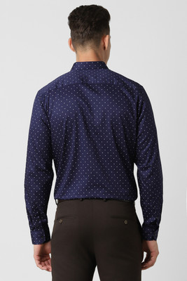 PETER ENGLAND Men Printed Formal Blue Shirt