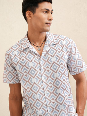 LOCOMOTIVE Men Printed Casual Multicolor Shirt
