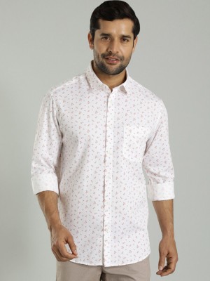 INDIAN TERRAIN Men Printed Casual White Shirt