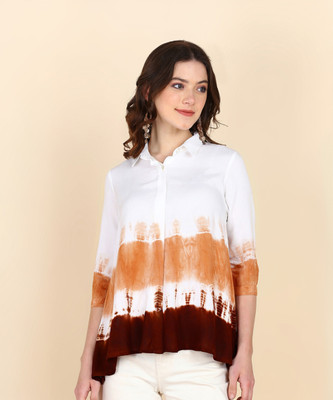 maaesa Women Dyed/Ombre Casual Multicolor Shirt