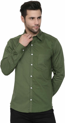 UpStyle Men Self Design Casual Green Shirt